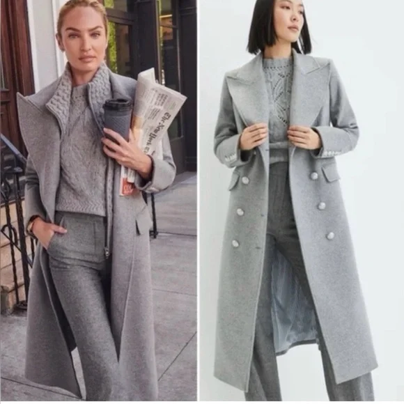 Veronica Beard Nalida Overcoat Grey Size 6 Wool Cashmere Long Cardigan Coat - Picture 1 of 13